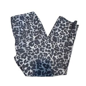 YOUR SIXTH SENSE Leopard Print Pants Jeans Gray Black Pocket Relaxed Large *Flaw